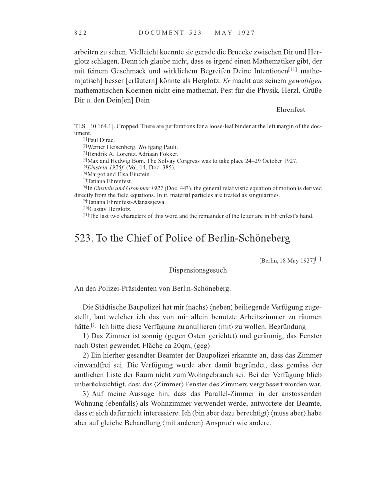 Volume 15: The Berlin Years: Writings & Correspondence, June 1925-May 1927 page 822