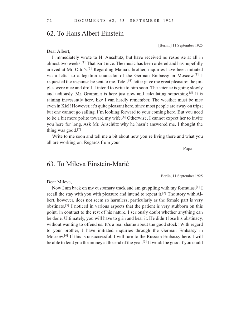 Volume 15: The Berlin Years: Writings & Correspondence, June 1925-May 1927 (English Translation Supplement) page 72