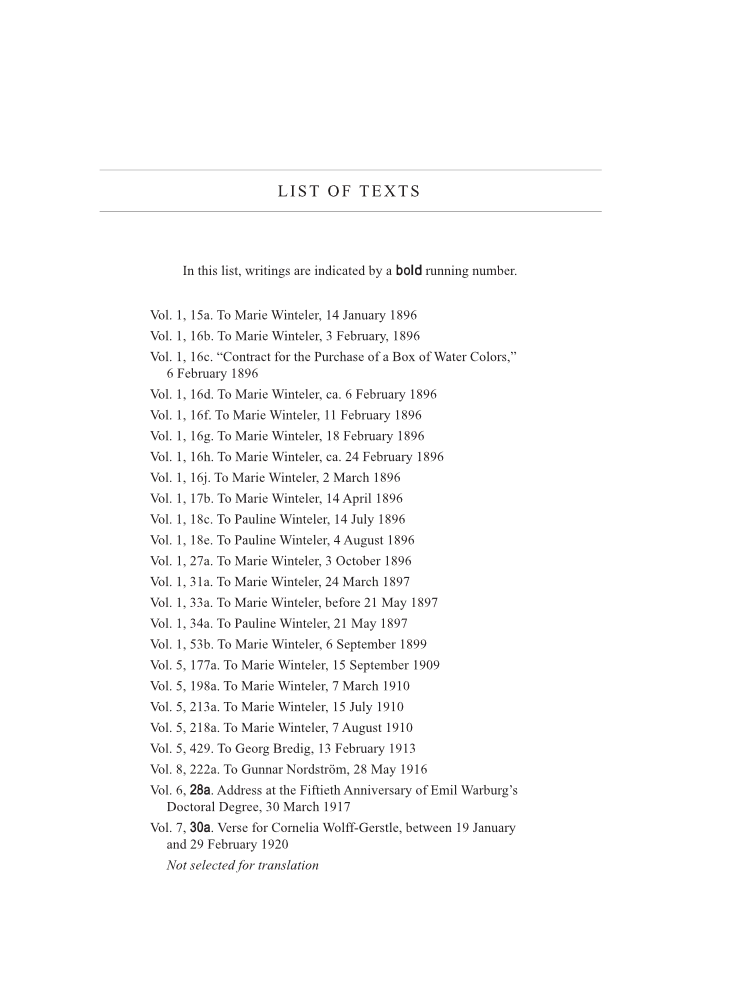 Volume 15: The Berlin Years: Writings & Correspondence, June 1925-May 1927 (English Translation Supplement) page xi