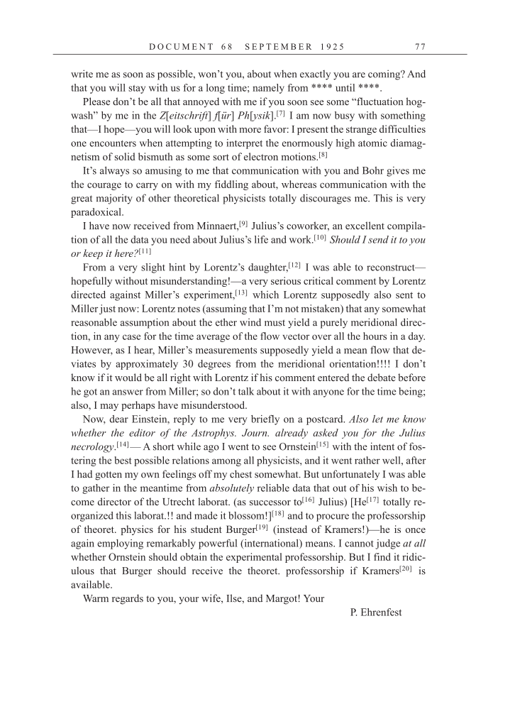 Volume 15: The Berlin Years: Writings & Correspondence, June 1925-May 1927 (English Translation Supplement) page 77