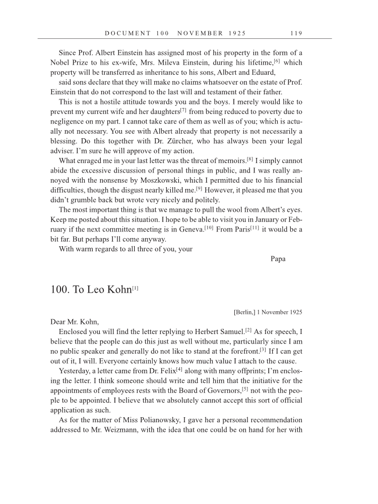 Volume 15: The Berlin Years: Writings & Correspondence, June 1925-May 1927 (English Translation Supplement) page 119