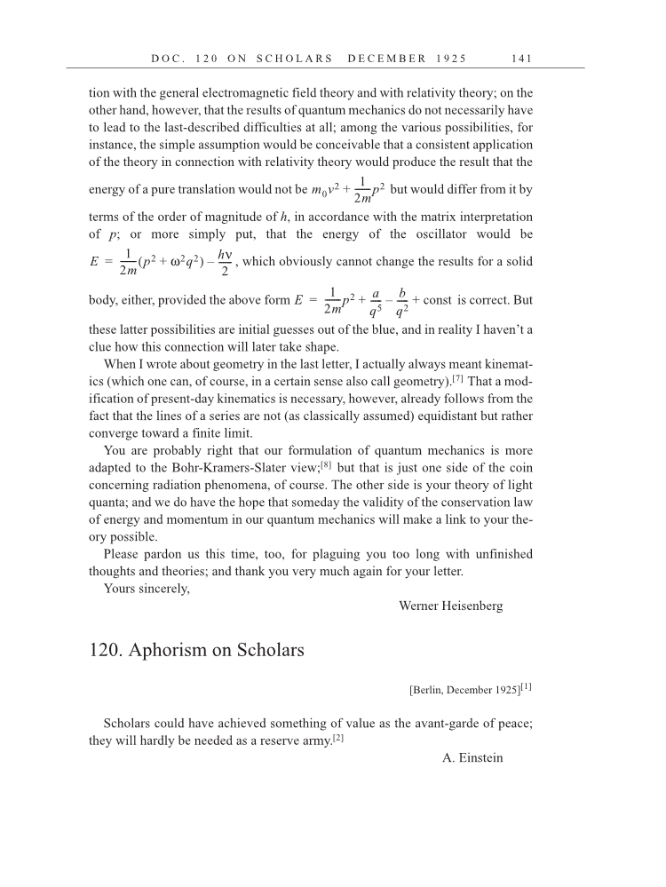 Volume 15: The Berlin Years: Writings & Correspondence, June 1925-May 1927 (English Translation Supplement) page 141