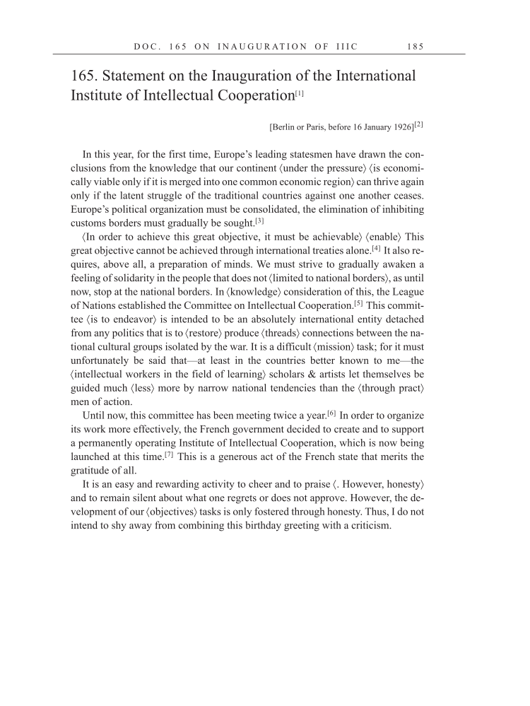 Volume 15: The Berlin Years: Writings & Correspondence, June 1925-May 1927 (English Translation Supplement) page 185