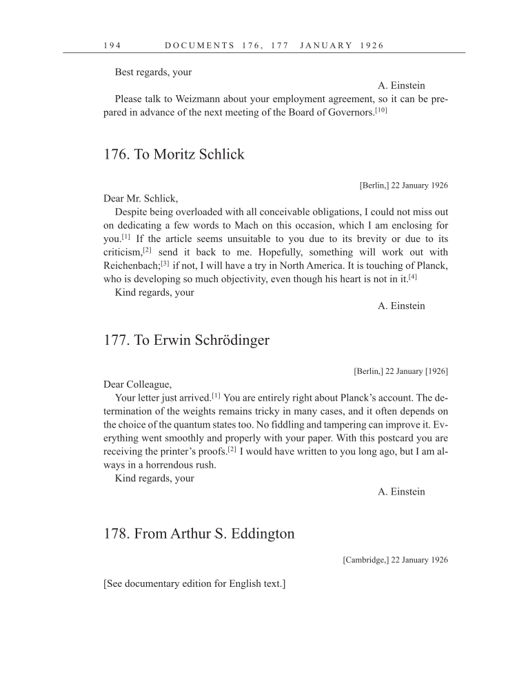 Volume 15: The Berlin Years: Writings & Correspondence, June 1925-May 1927 (English Translation Supplement) page 194