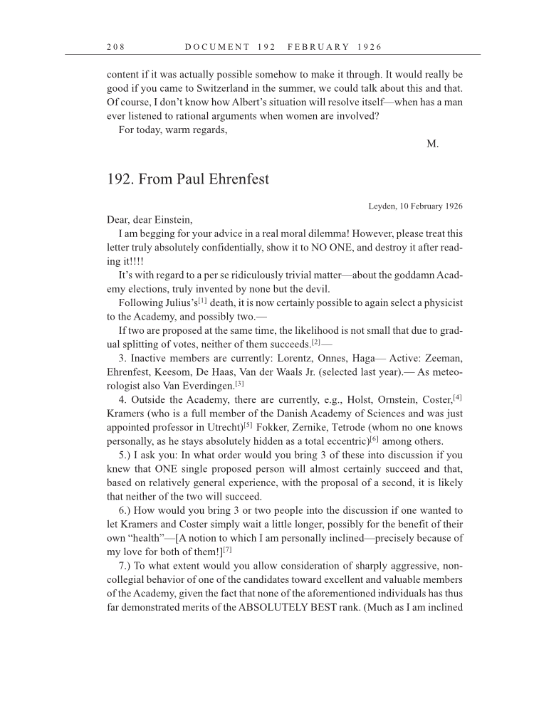 Volume 15: The Berlin Years: Writings & Correspondence, June 1925-May 1927 (English Translation Supplement) page 208