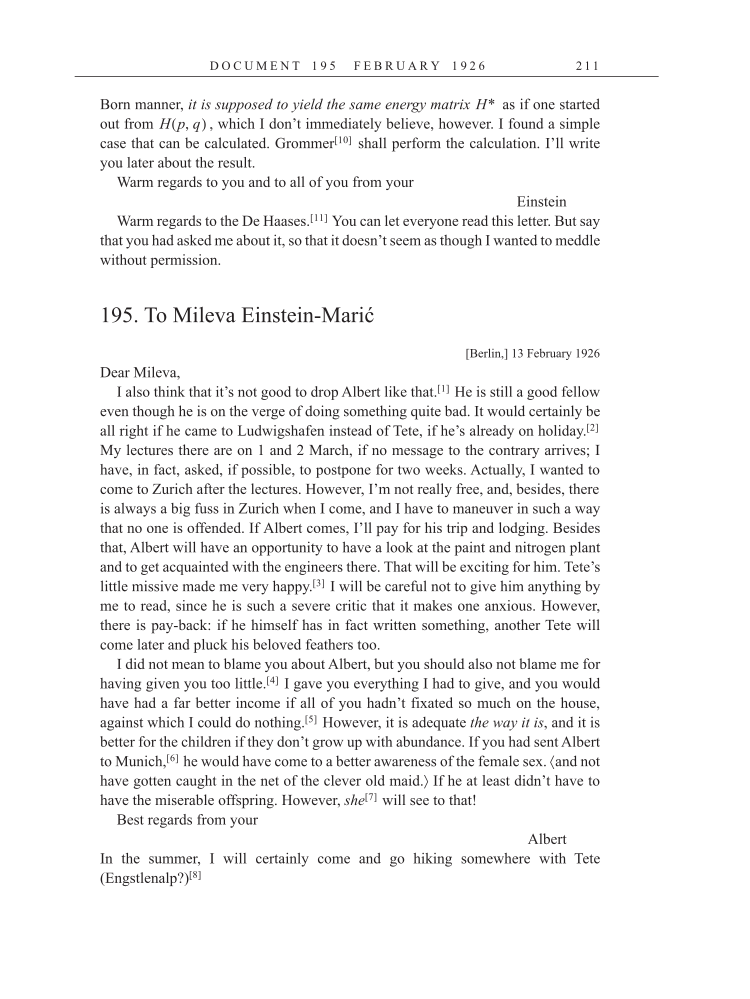 Volume 15: The Berlin Years: Writings & Correspondence, June 1925-May 1927 (English Translation Supplement) page 211