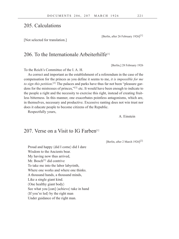 Volume 15: The Berlin Years: Writings & Correspondence, June 1925-May 1927 (English Translation Supplement) page 221