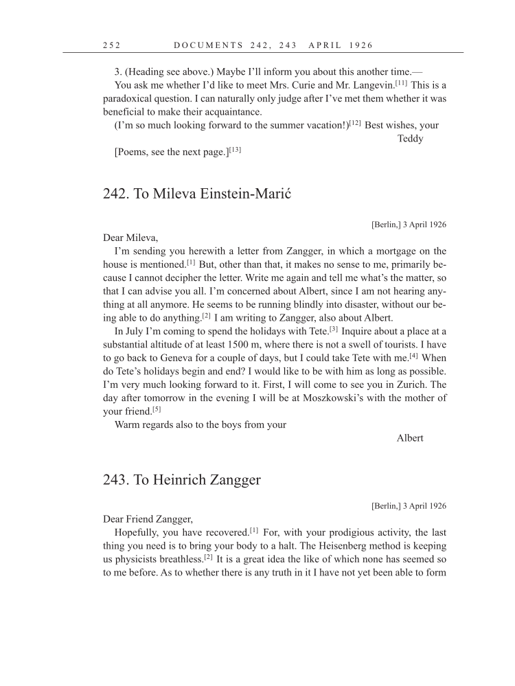 Volume 15: The Berlin Years: Writings & Correspondence, June 1925-May 1927 (English Translation Supplement) page 252