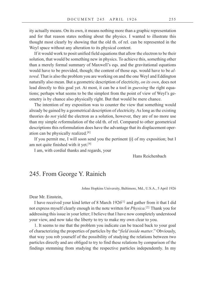 Volume 15: The Berlin Years: Writings & Correspondence, June 1925-May 1927 (English Translation Supplement) page 255