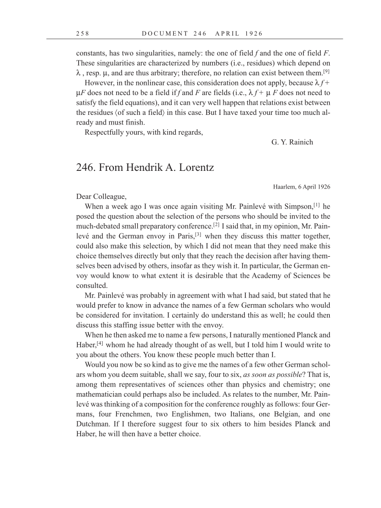 Volume 15: The Berlin Years: Writings & Correspondence, June 1925-May 1927 (English Translation Supplement) page 258
