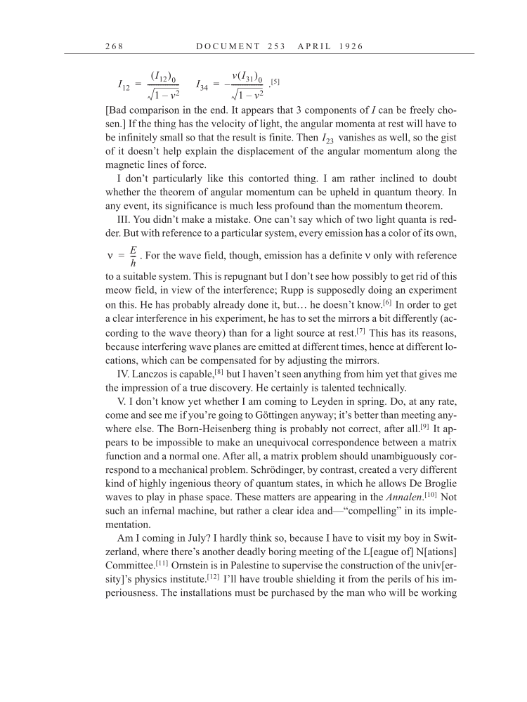 Volume 15: The Berlin Years: Writings & Correspondence, June 1925-May 1927 (English Translation Supplement) page 268