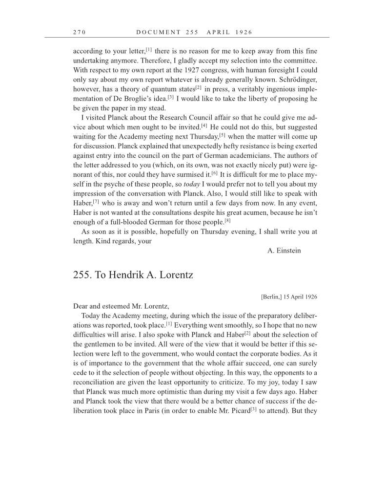 Volume 15: The Berlin Years: Writings & Correspondence, June 1925-May 1927 (English Translation Supplement) page 270