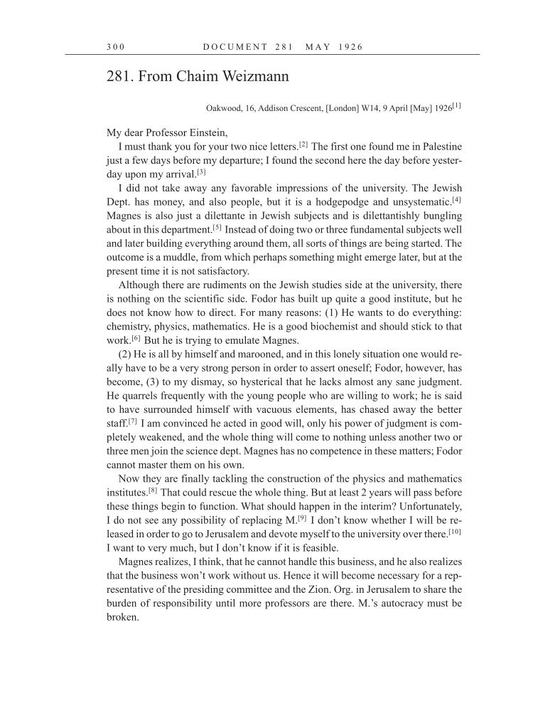 Volume 15: The Berlin Years: Writings & Correspondence, June 1925-May 1927 (English Translation Supplement) page 300