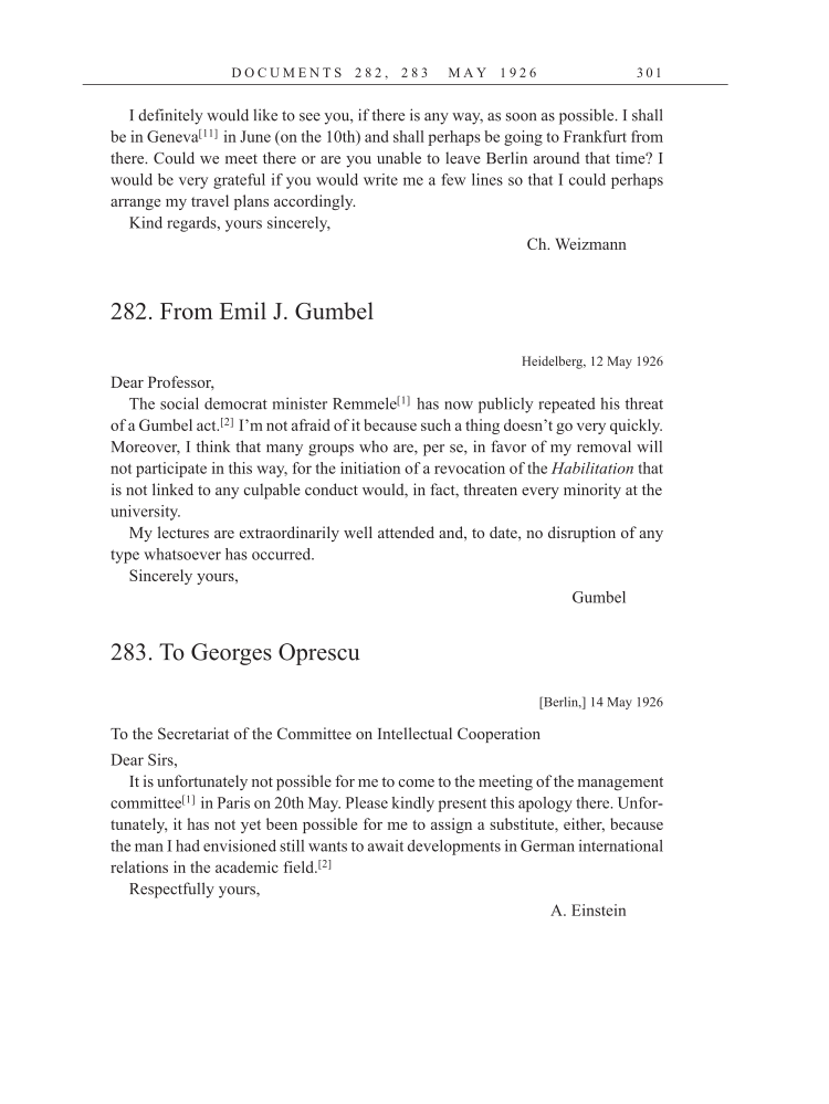 Volume 15: The Berlin Years: Writings & Correspondence, June 1925-May 1927 (English Translation Supplement) page 301