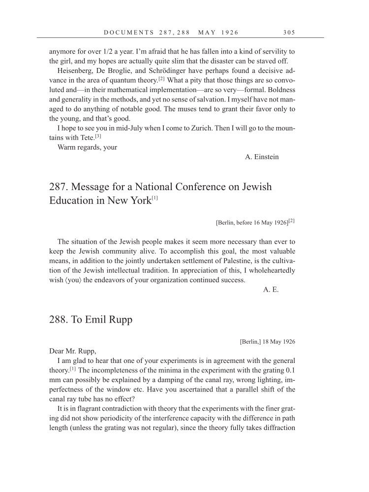 Volume 15: The Berlin Years: Writings & Correspondence, June 1925-May 1927 (English Translation Supplement) page 305