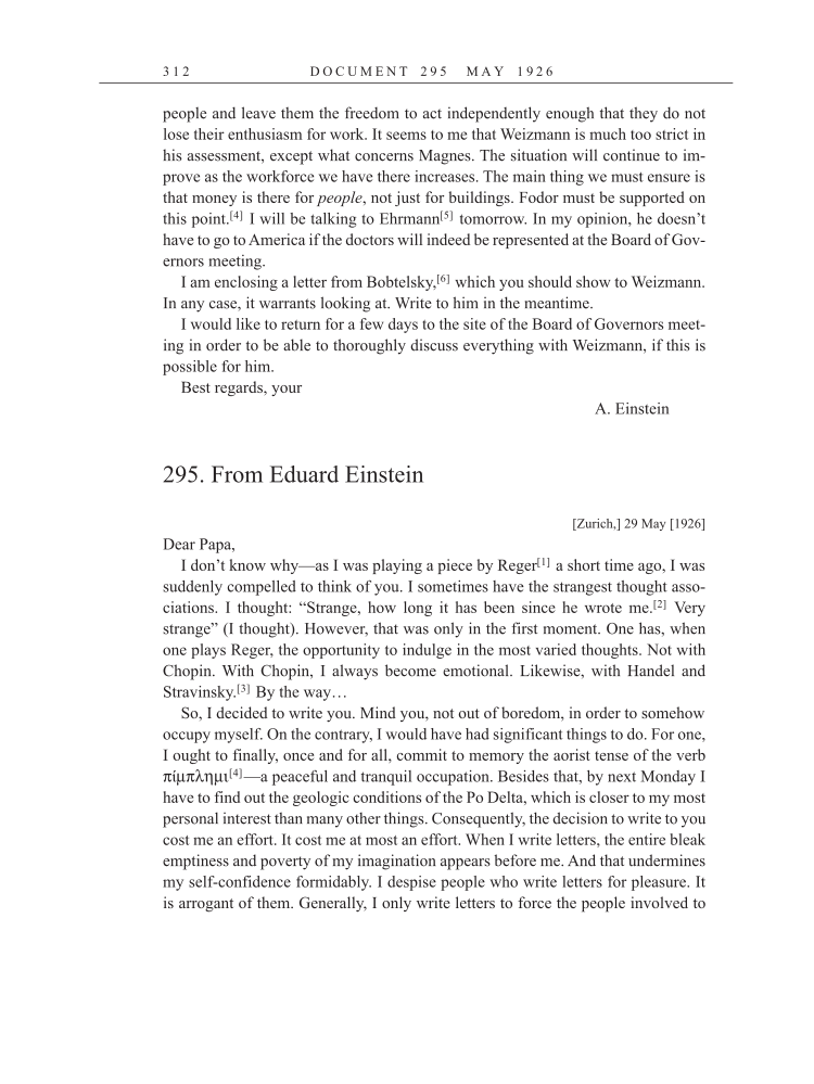 Volume 15: The Berlin Years: Writings & Correspondence, June 1925-May 1927 (English Translation Supplement) page 312