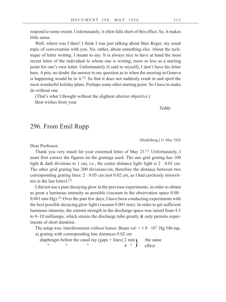 Volume 15: The Berlin Years: Writings & Correspondence, June 1925-May 1927 (English Translation Supplement) page 313
