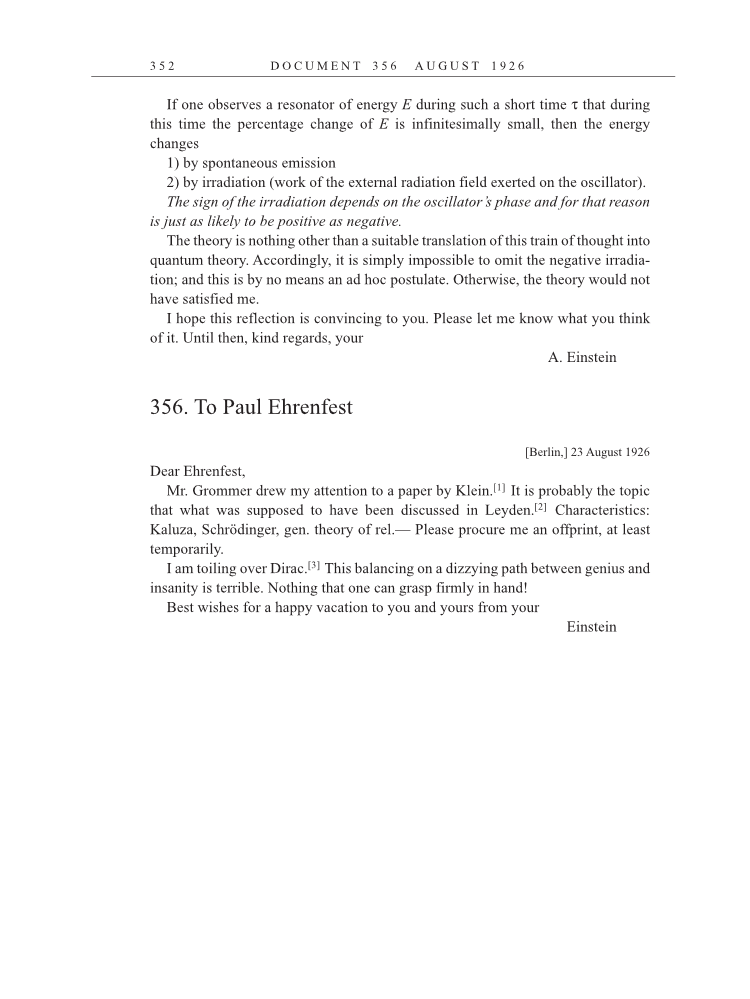 Volume 15: The Berlin Years: Writings & Correspondence, June 1925-May 1927 (English Translation Supplement) page 352
