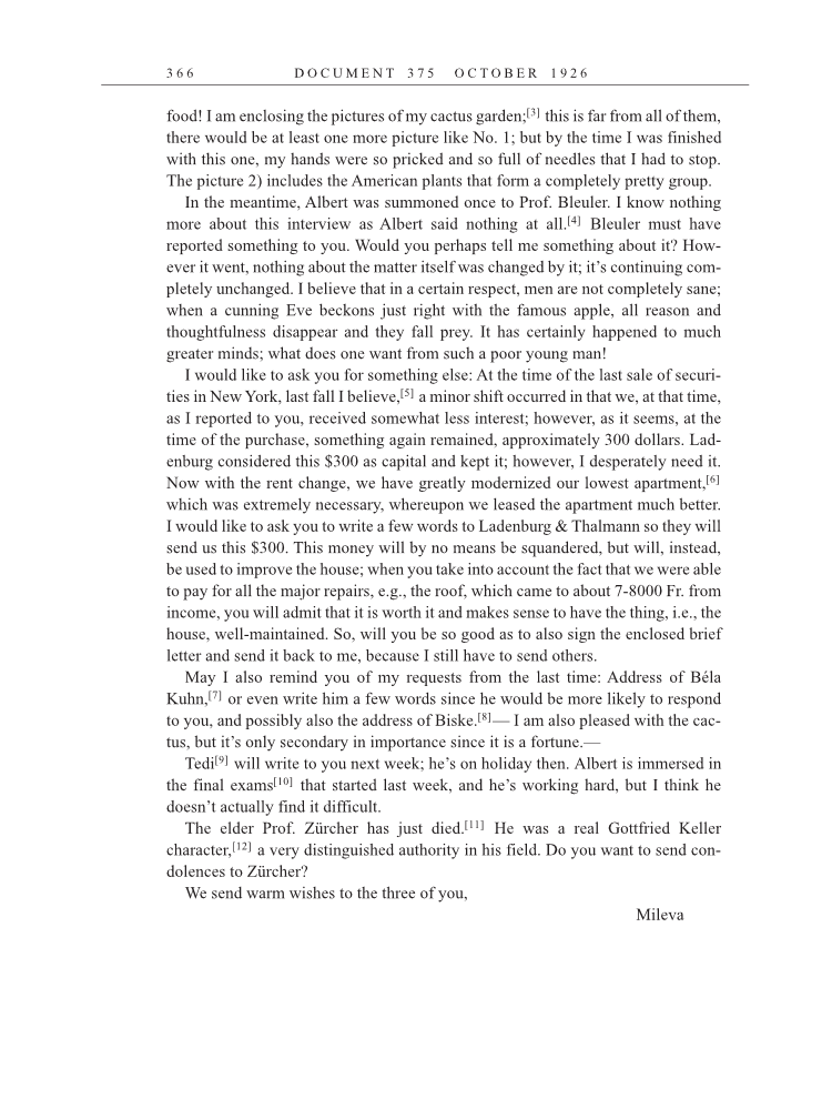 Volume 15: The Berlin Years: Writings & Correspondence, June 1925-May 1927 (English Translation Supplement) page 366