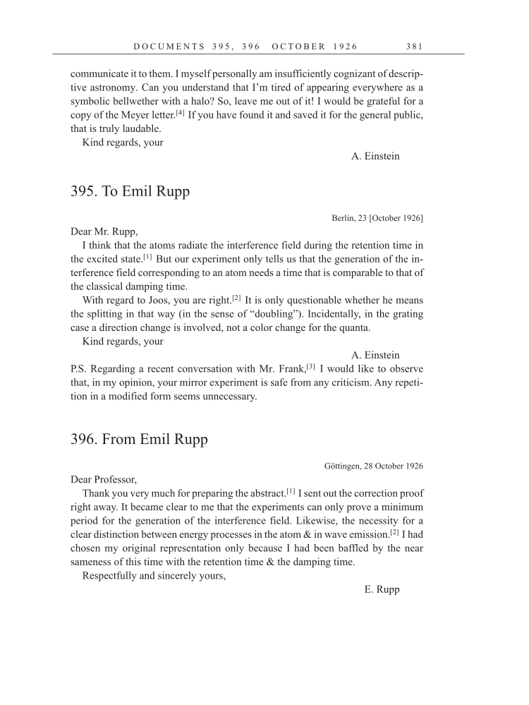 Volume 15: The Berlin Years: Writings & Correspondence, June 1925-May 1927 (English Translation Supplement) page 381