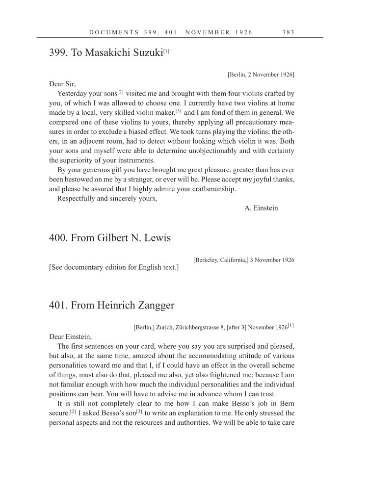 Volume 15: The Berlin Years: Writings & Correspondence, June 1925-May 1927 (English Translation Supplement) page 383