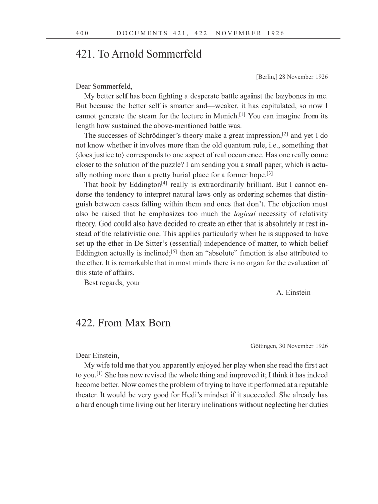 Volume 15: The Berlin Years: Writings & Correspondence, June 1925-May 1927 (English Translation Supplement) page 400