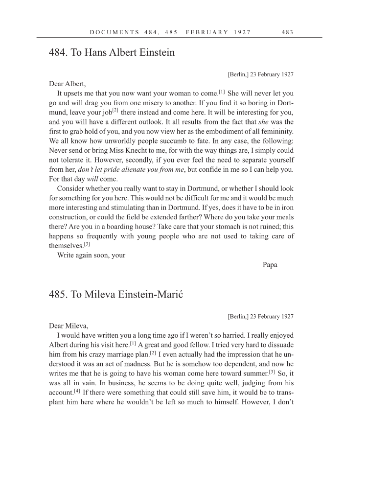 Volume 15: The Berlin Years: Writings & Correspondence, June 1925-May 1927 (English Translation Supplement) page 483