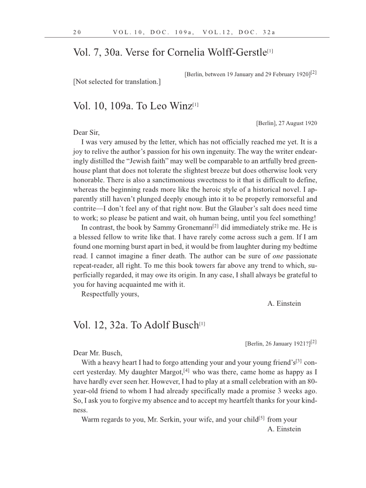 Volume 15: The Berlin Years: Writings & Correspondence, June 1925-May 1927 (English Translation Supplement) page 20