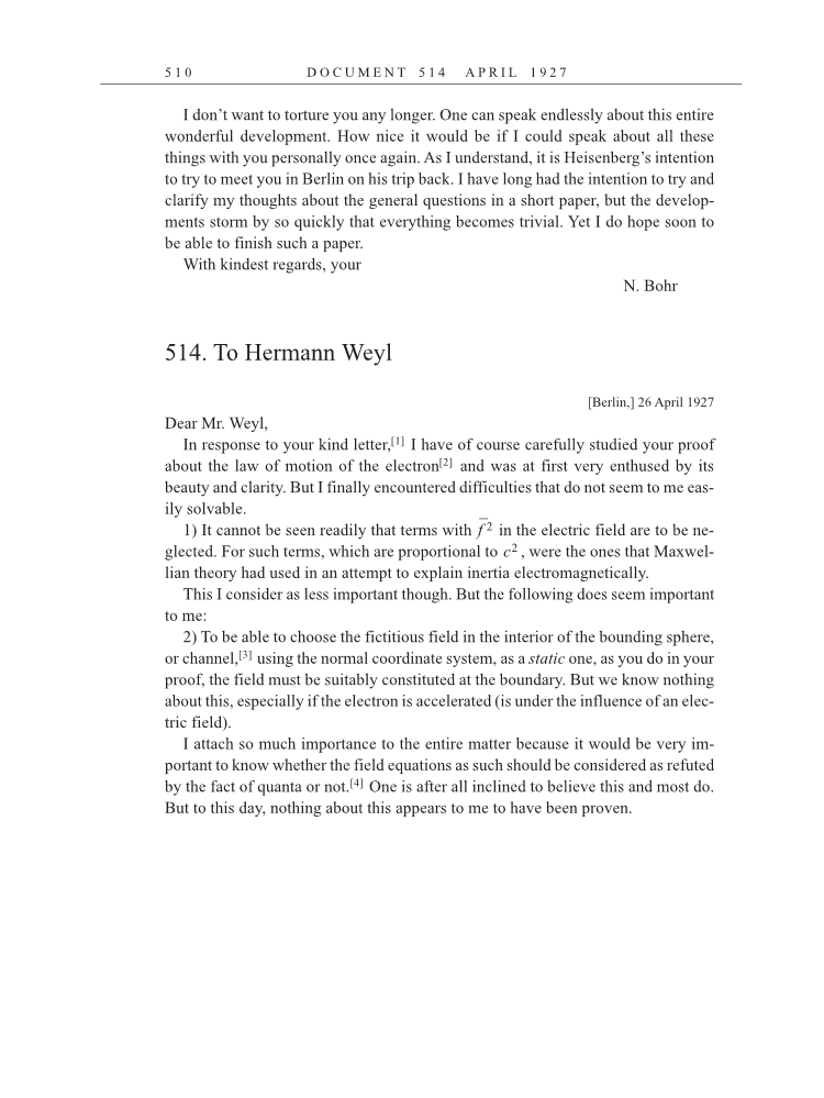 Volume 15: The Berlin Years: Writings & Correspondence, June 1925-May 1927 (English Translation Supplement) page 510