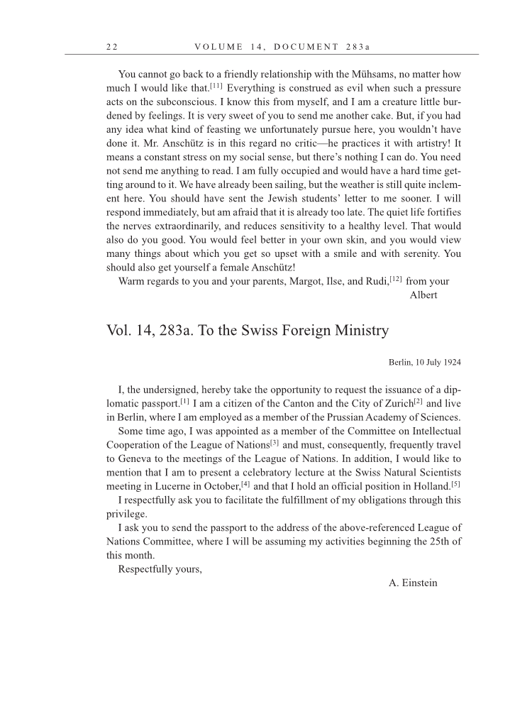 Volume 15: The Berlin Years: Writings & Correspondence, June 1925-May 1927 (English Translation Supplement) page 22