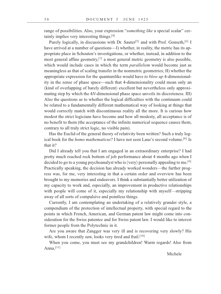 Volume 15: The Berlin Years: Writings & Correspondence, June 1925-May 1927 (English Translation Supplement) page 30