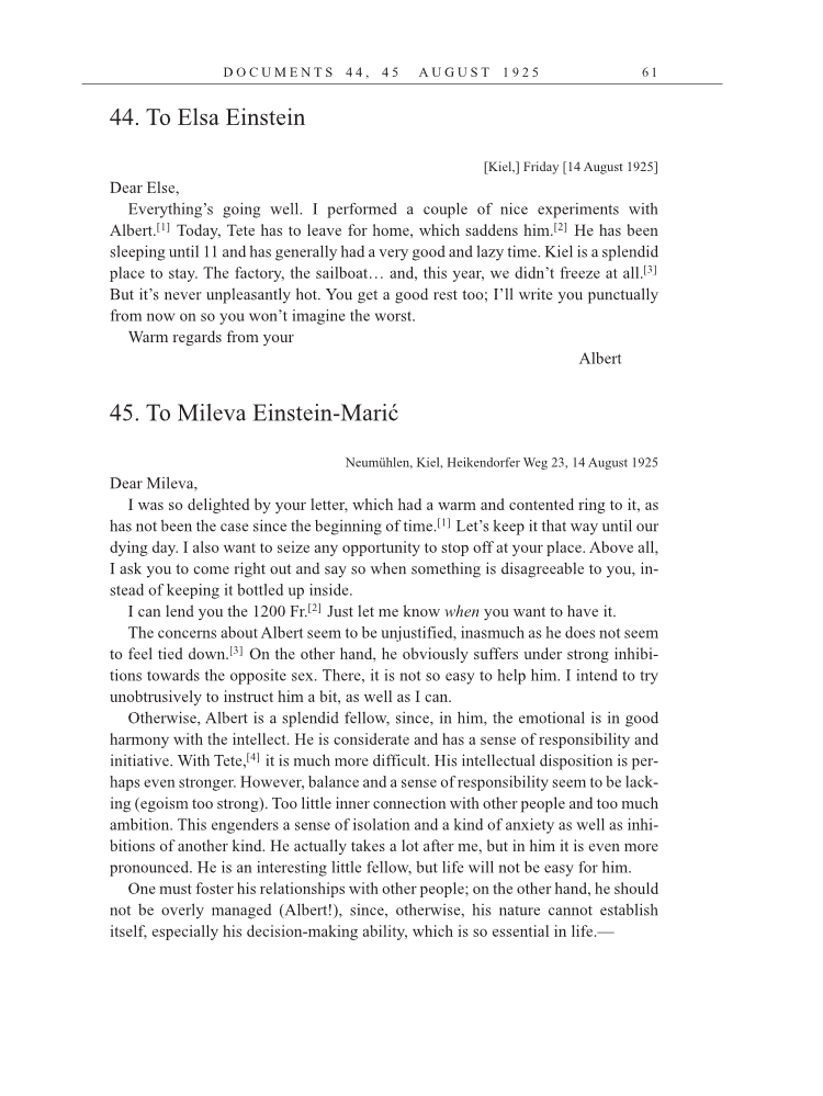 Volume 15: The Berlin Years: Writings & Correspondence, June 1925-May 1927 (English Translation Supplement) page 61