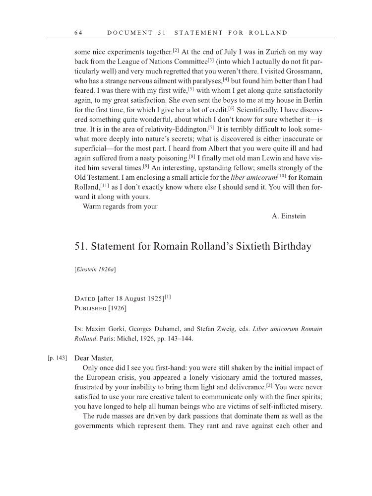 Volume 15: The Berlin Years: Writings & Correspondence, June 1925-May 1927 (English Translation Supplement) page 64