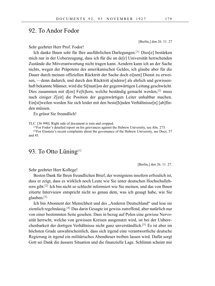 Volume 16: The Berlin Years: Writings & Correspondence, June 1927-May 1929 page 179