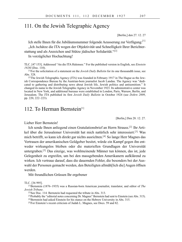 Volume 16: The Berlin Years: Writings & Correspondence, June 1927-May 1929 page 207