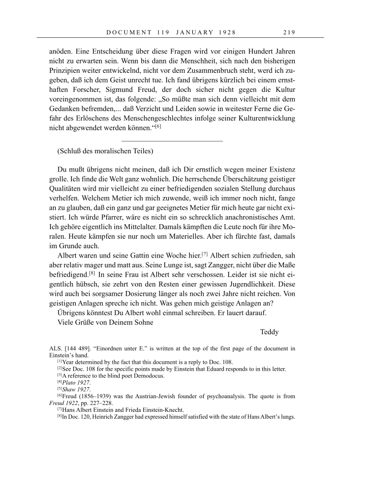 Volume 16: The Berlin Years: Writings & Correspondence, June 1927-May 1929 page 219