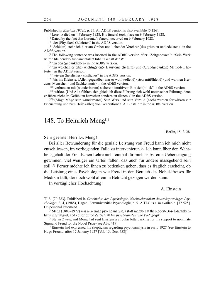 Volume 16: The Berlin Years: Writings & Correspondence, June 1927-May 1929 page 256