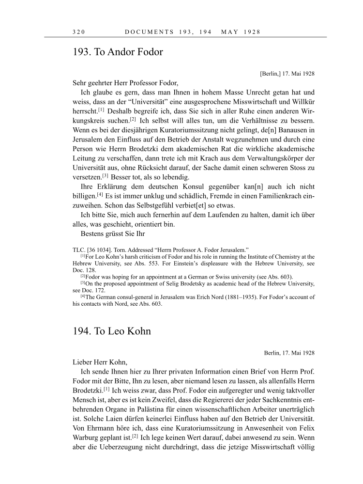 Volume 16: The Berlin Years: Writings & Correspondence, June 1927-May 1929 page 320
