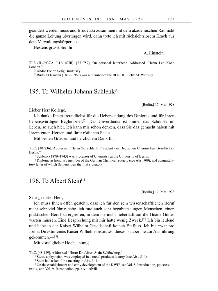 Volume 16: The Berlin Years: Writings & Correspondence, June 1927-May 1929 page 321