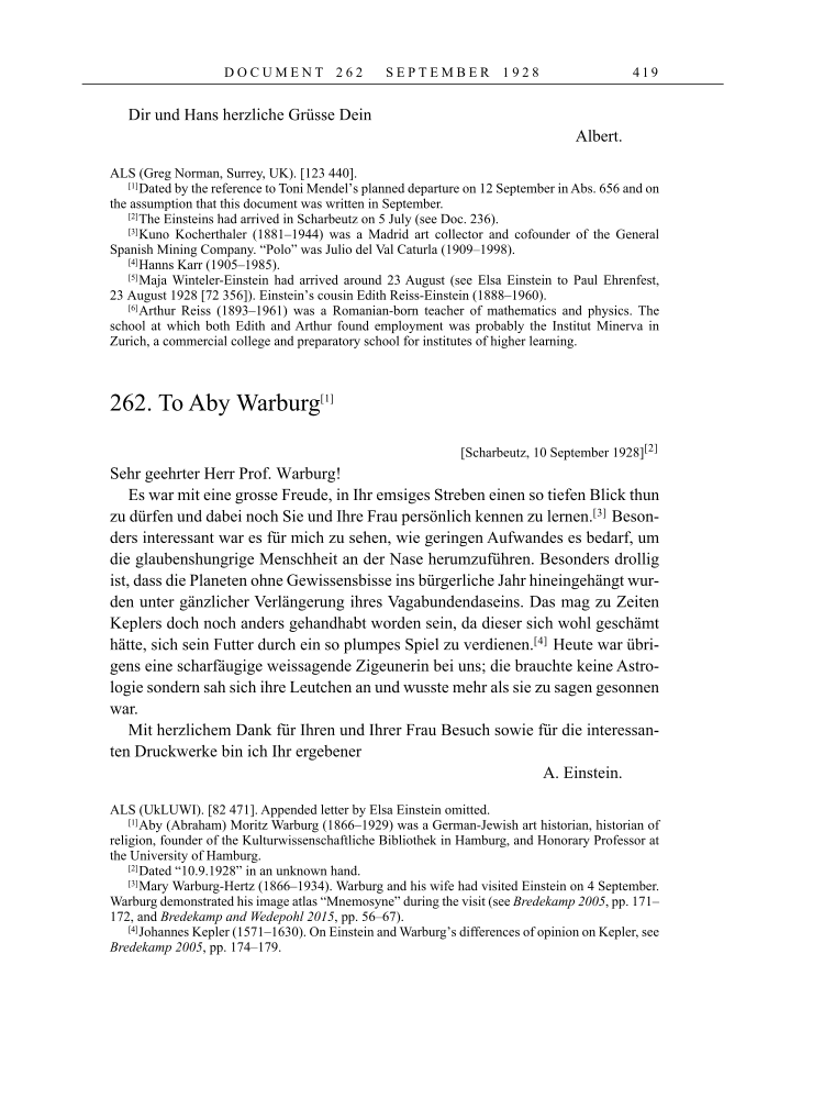 Volume 16: The Berlin Years: Writings & Correspondence, June 1927-May 1929 page 419