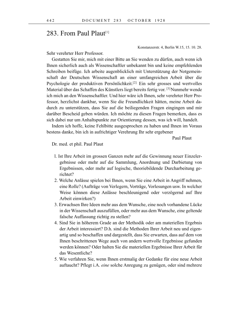 Volume 16: The Berlin Years: Writings & Correspondence, June 1927-May 1929 page 442