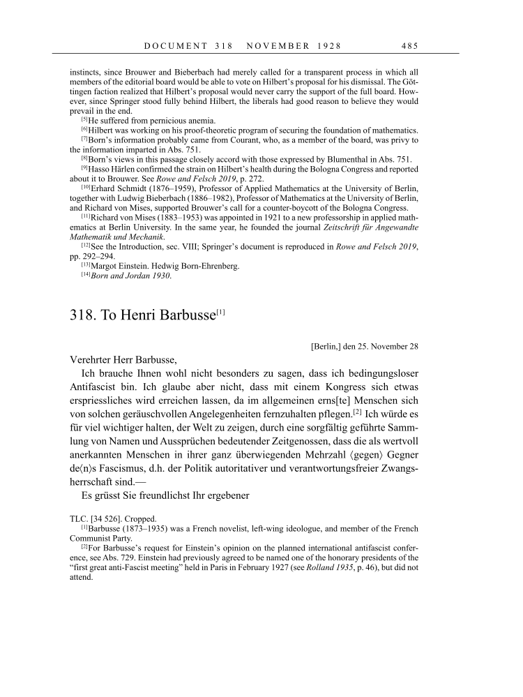 Volume 16: The Berlin Years: Writings & Correspondence, June 1927-May 1929 page 485