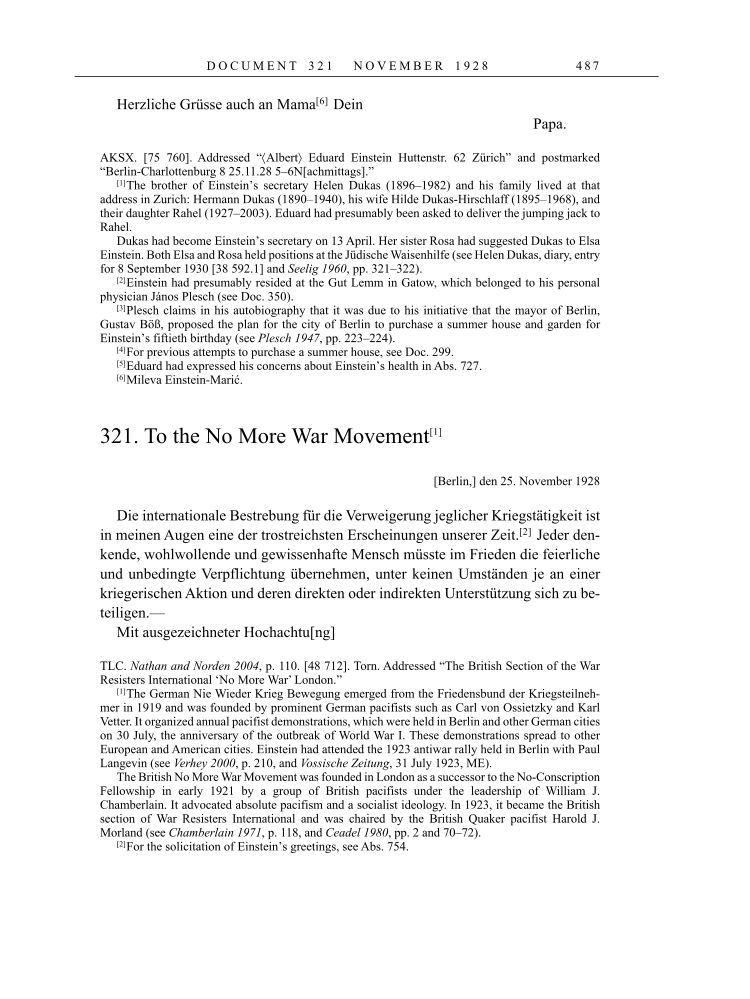 Volume 16: The Berlin Years: Writings & Correspondence, June 1927-May 1929 page 487