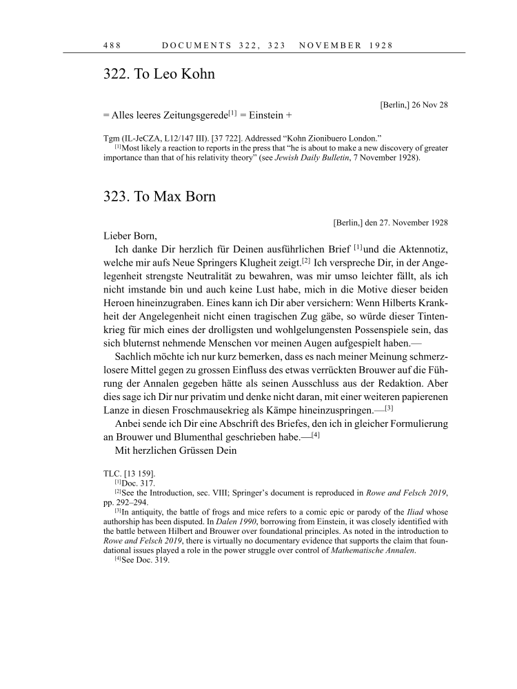 Volume 16: The Berlin Years: Writings & Correspondence, June 1927-May 1929 page 488
