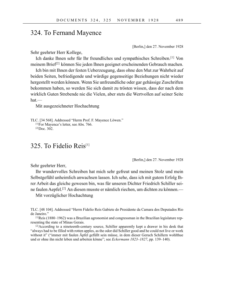 Volume 16: The Berlin Years: Writings & Correspondence, June 1927-May 1929 page 489