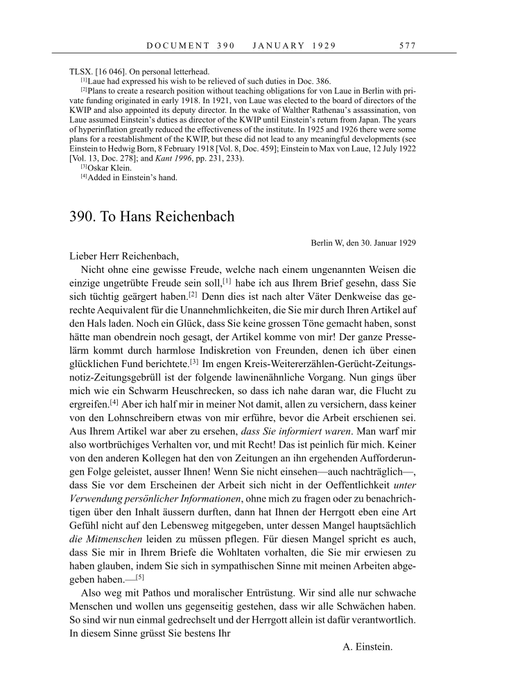 Volume 16: The Berlin Years: Writings & Correspondence, June 1927-May 1929 page 577