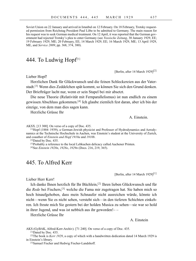 Volume 16: The Berlin Years: Writings & Correspondence, June 1927-May 1929 page 637
