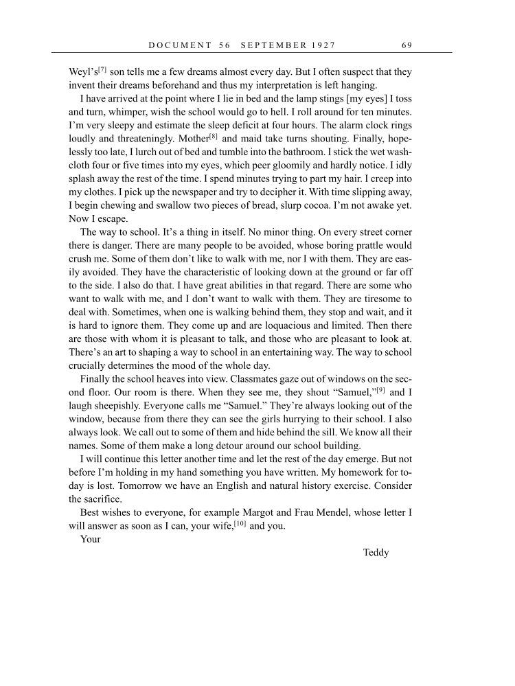 Volume 16: The Berlin Years: Writings & Correspondence, June 1927-May 1929 (English Translation Supplement) page 69