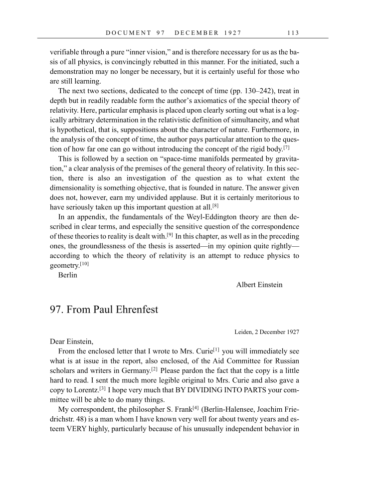 Volume 16: The Berlin Years: Writings & Correspondence, June 1927-May 1929 (English Translation Supplement) page 113