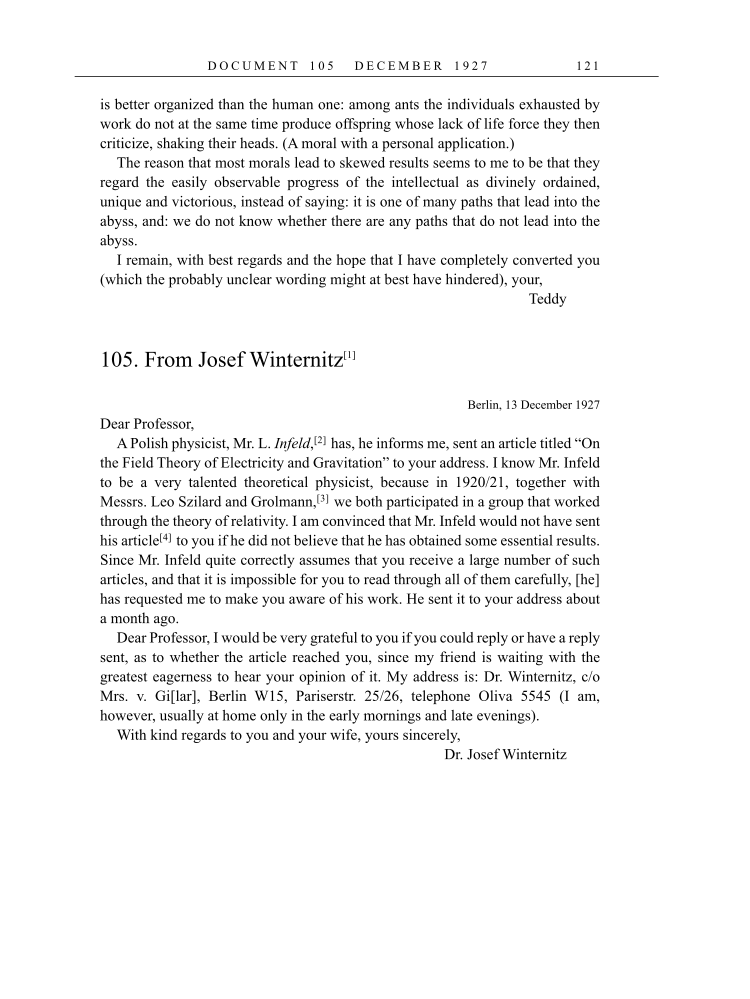 Volume 16: The Berlin Years: Writings & Correspondence, June 1927-May 1929 (English Translation Supplement) page 121